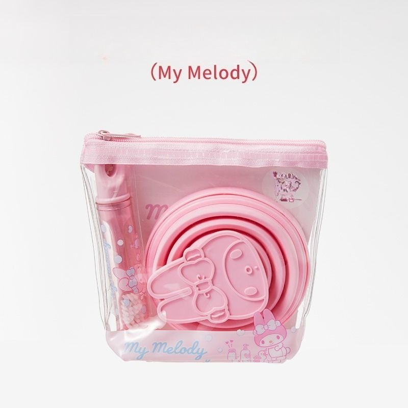 Travel Accessories In Japan - Cute Sanrio Kuromi Travel Toothbrush Set