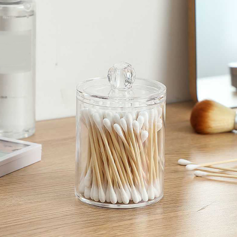 Travel Accessories Bottles - Clear Cotton Ball Dispenser Compact Plastic