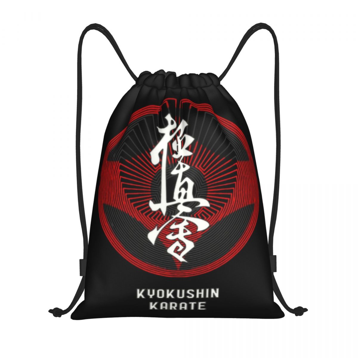 Travel Accessories In Japan - Custom Kyokushin Karate Drawstring Backpack Bags