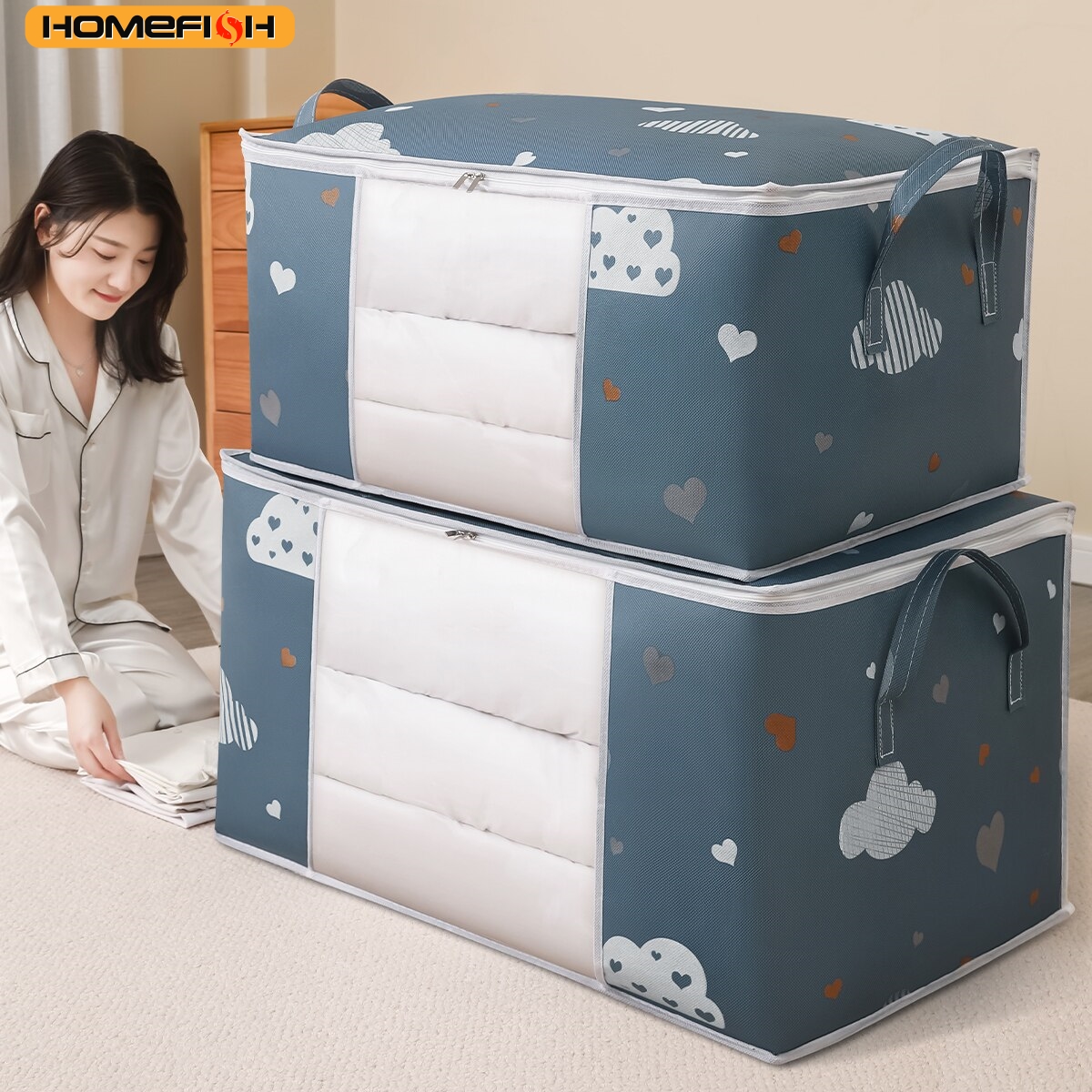 Travel Accessories Organiser - HOMEFISH Quilt Storage Bag Multi-functional Dustproof