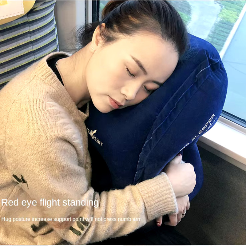 Inflatable Travel Pillow Trave – Travel Accessories For Long Haul Flights recenzja i cena
