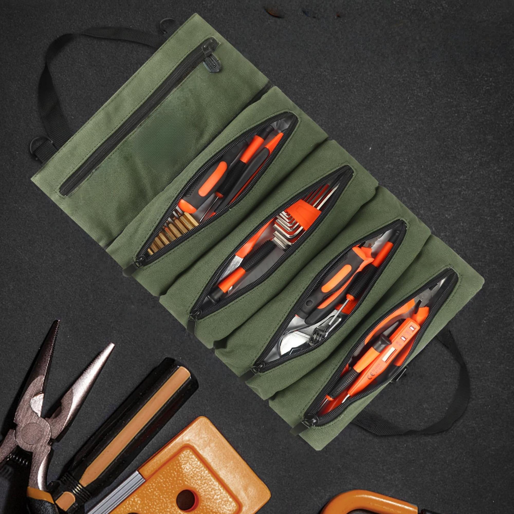 Canvas Tool Roll Up Pouch - He – Travel Accessories Organiser recenzja i cena