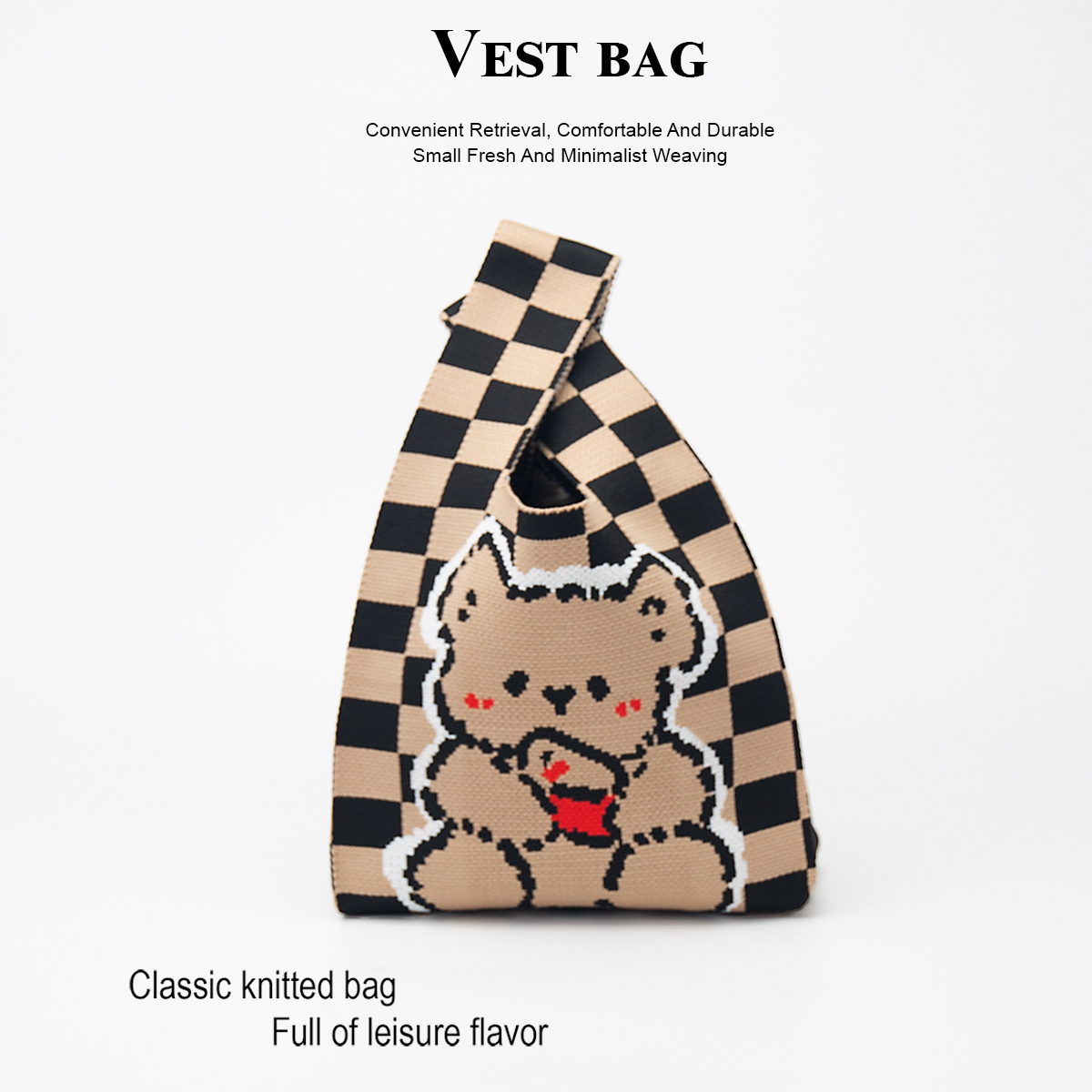 Cute Knitted Handbag for Girls – Travel Accessories Bottles recenzja i cena