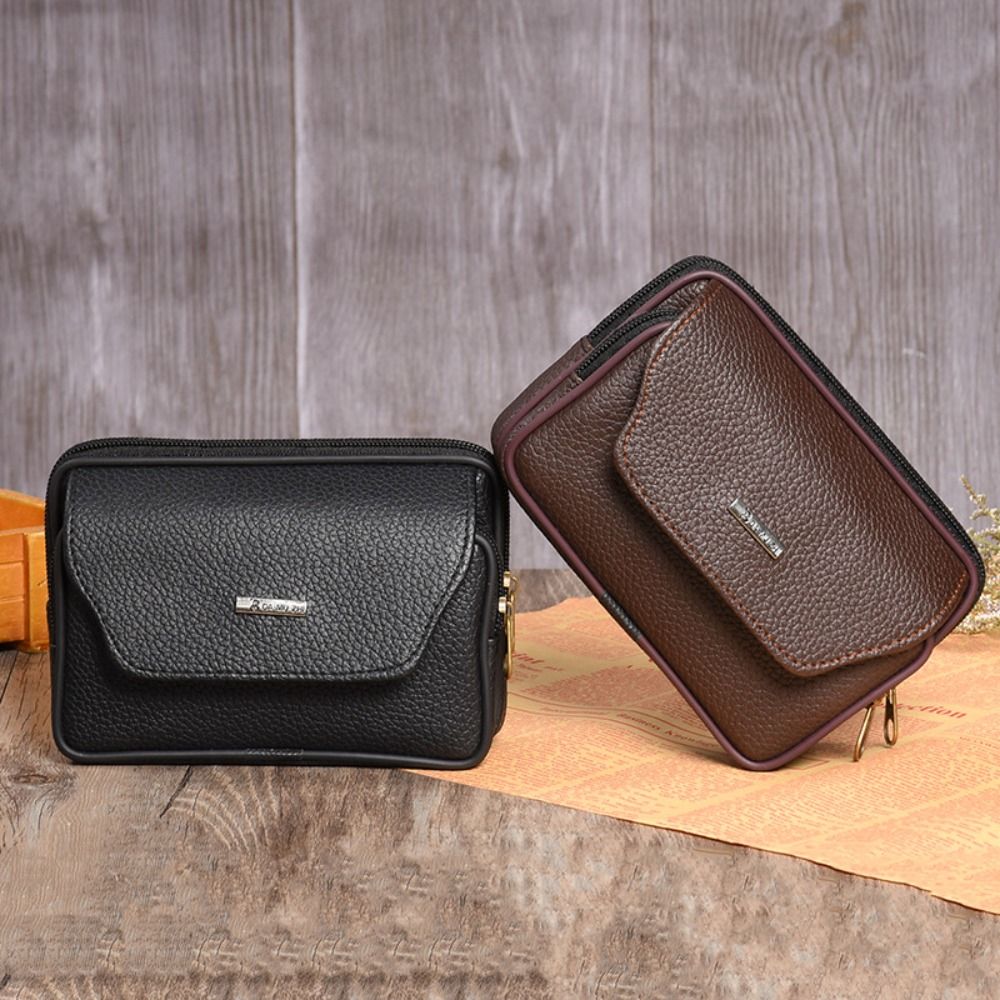Casual PU Leather Men Waist Ba – Travel Accessories For Men recenzja i cena