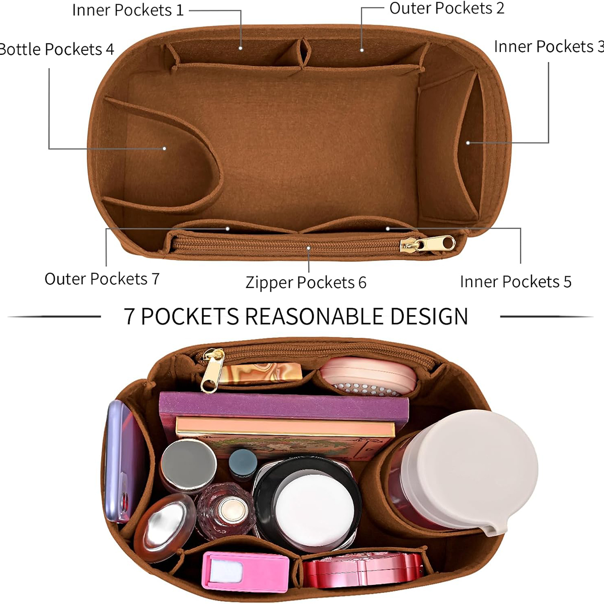 Felt Insert Bag Organizer for  – Travel Accessories Lv recenzja i cena