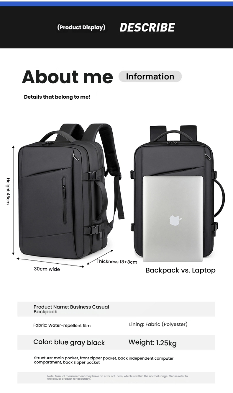 Travel Backpack Men Business B – Travel Accessories For Men recenzja i cena