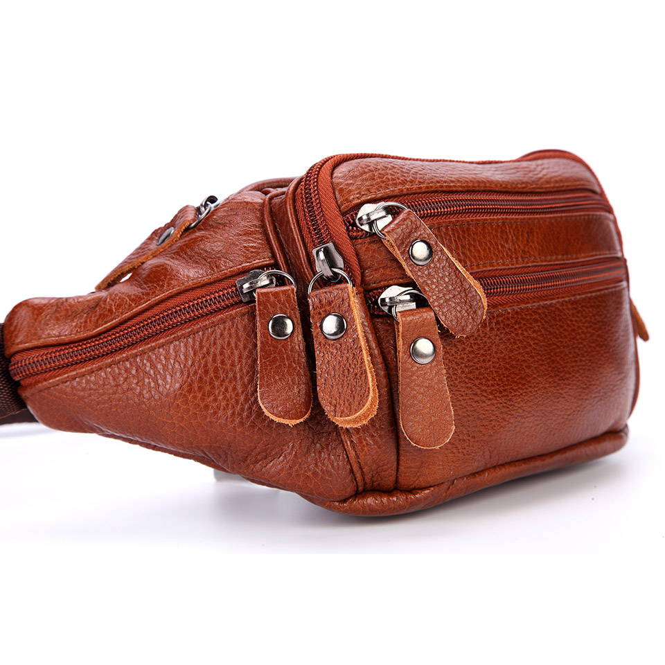 Fashion Men Genuine Leather Fa – Travel Accessories For Men recenzja i cena