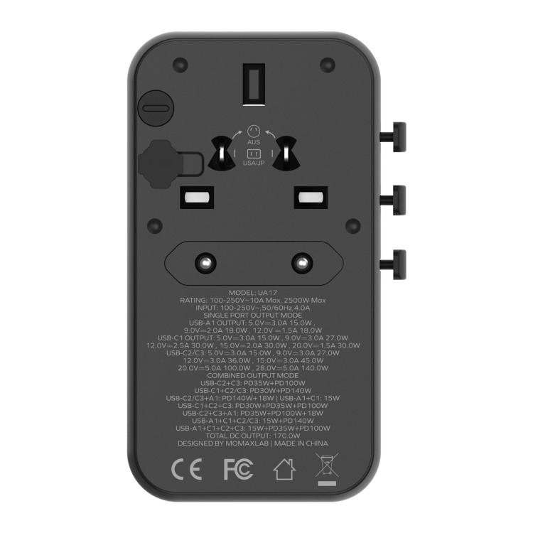 Promotion MOMAX UA17 1-World P – Travel Adapter Universal recenzja i cena