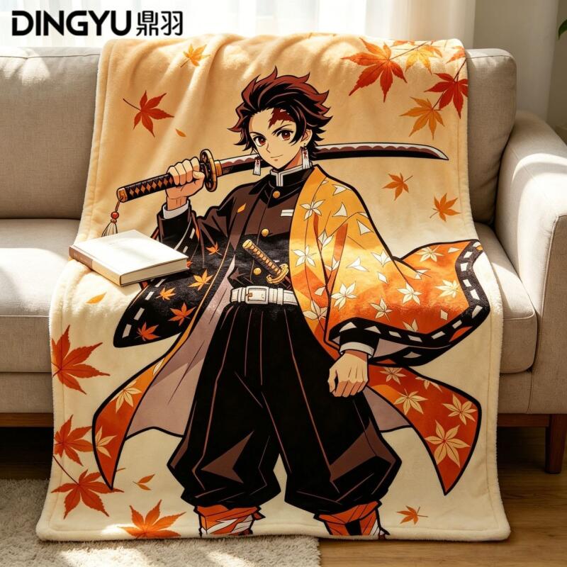 Anime Demon Slayer Flannel Bla – Travel Accessories As Gifts recenzja i cena