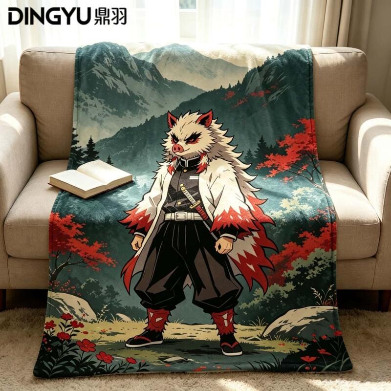 Anime Demon Slayer Flannel Bla – Travel Accessories As Gifts recenzja i cena