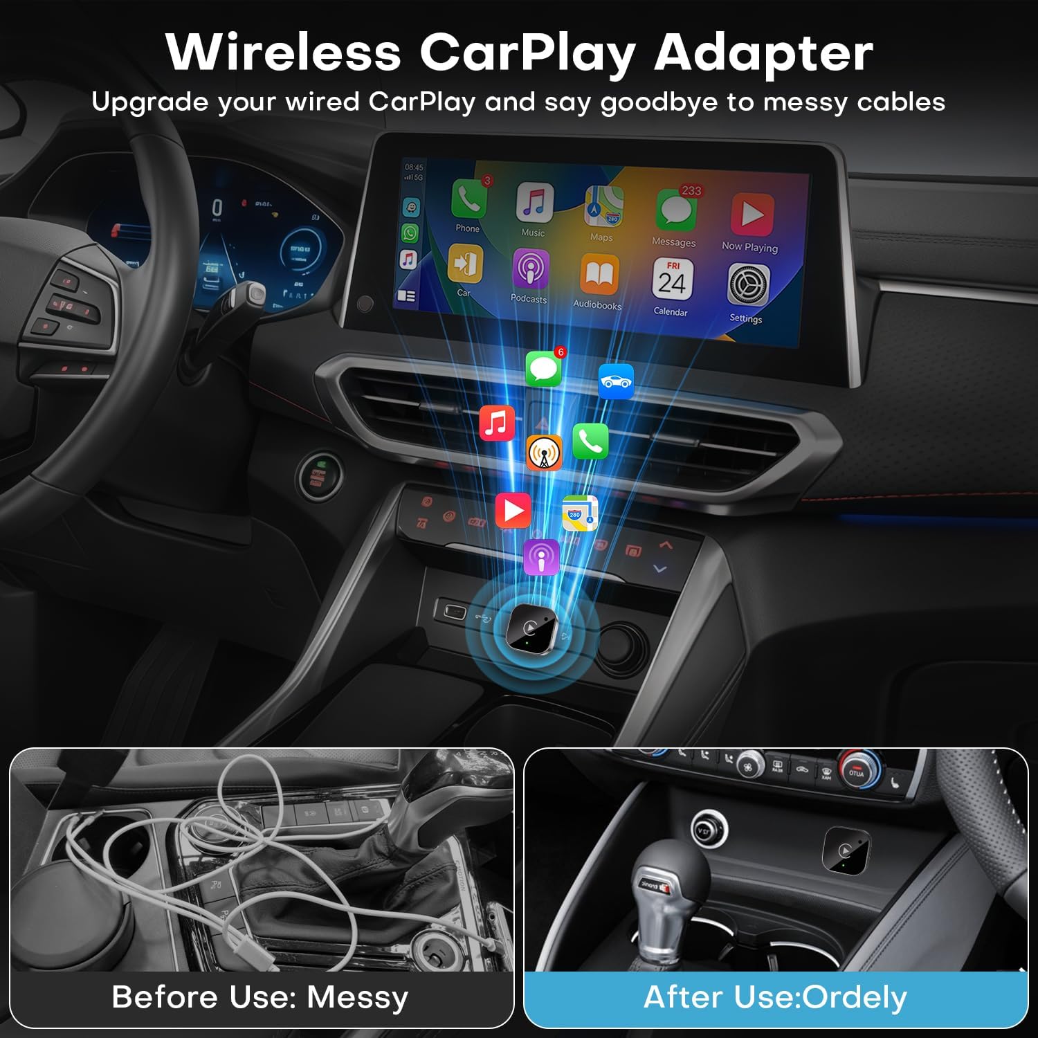 2-in-1 Wireless CarPlay & Andr – Travel Adapter Universal recenzja i cena