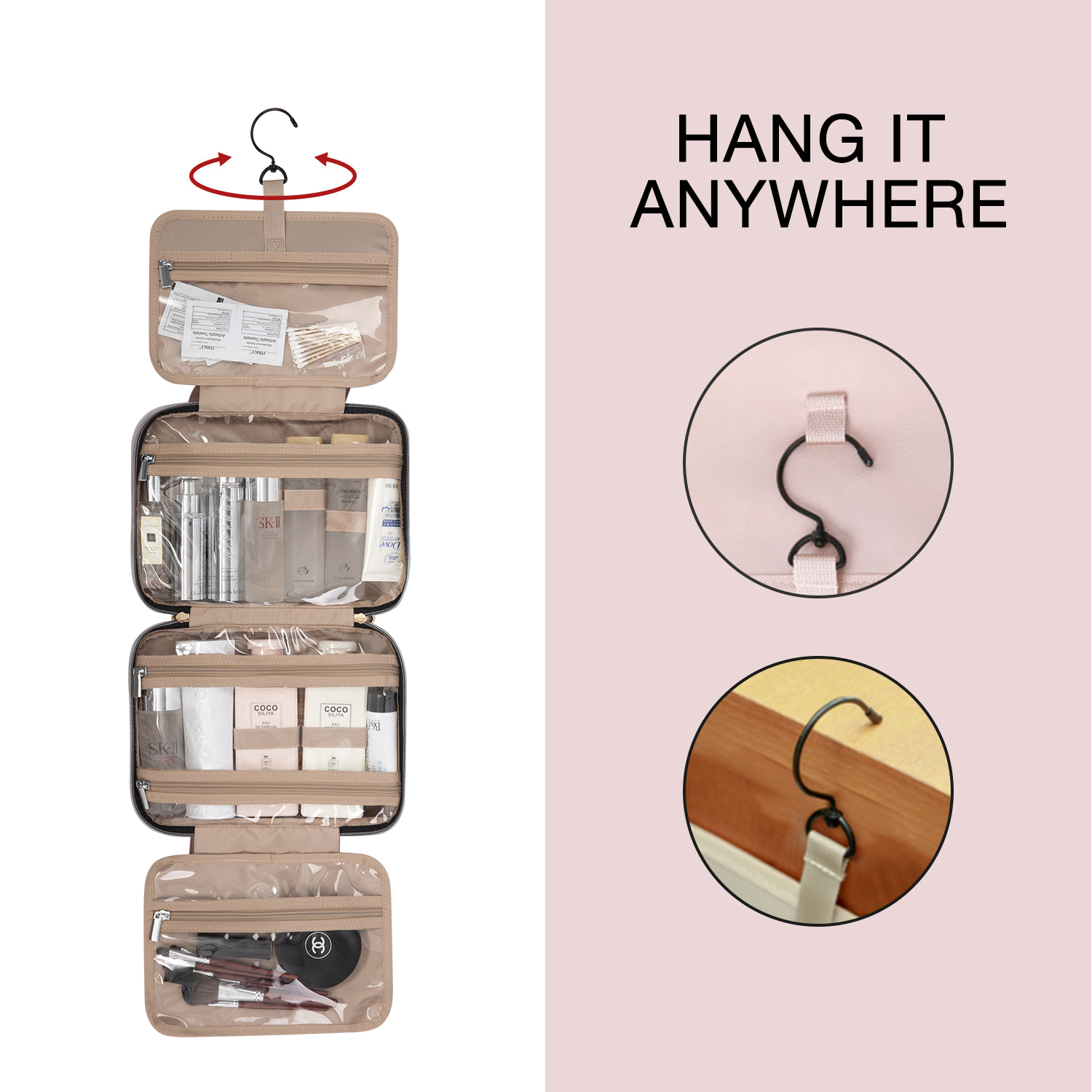 BAGSMART Toiletry Bag Cosmetic – Travel Accessories Bottles recenzja i cena