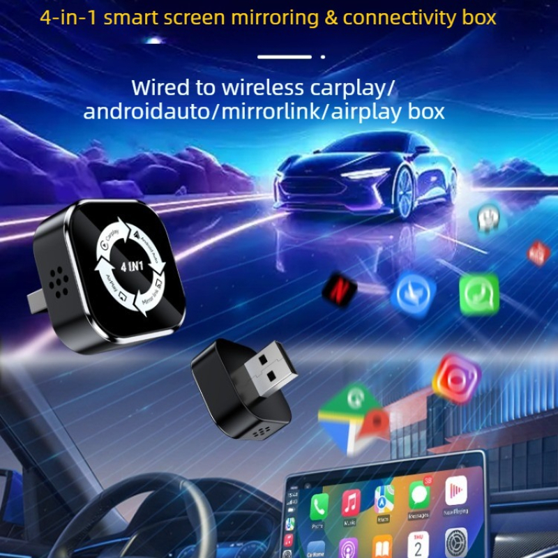 4-in-1 Wireless CarPlay Androi – Travel Adapter Universal recenzja i cena