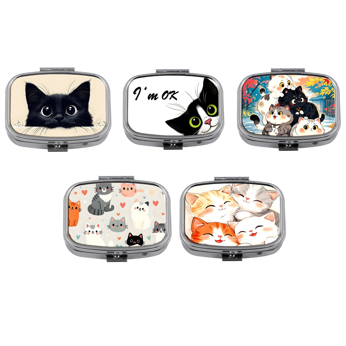 Cute Cat Pill Box 2-Compartmen – Travel Accessories In Japan recenzja i cena