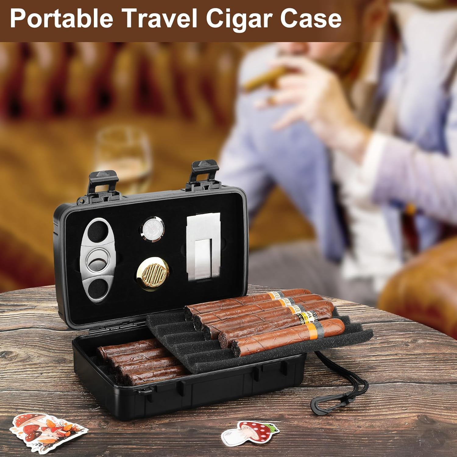 Portable Cigar Humidor Holds 1 – Travel Accessories For Men recenzja i cena