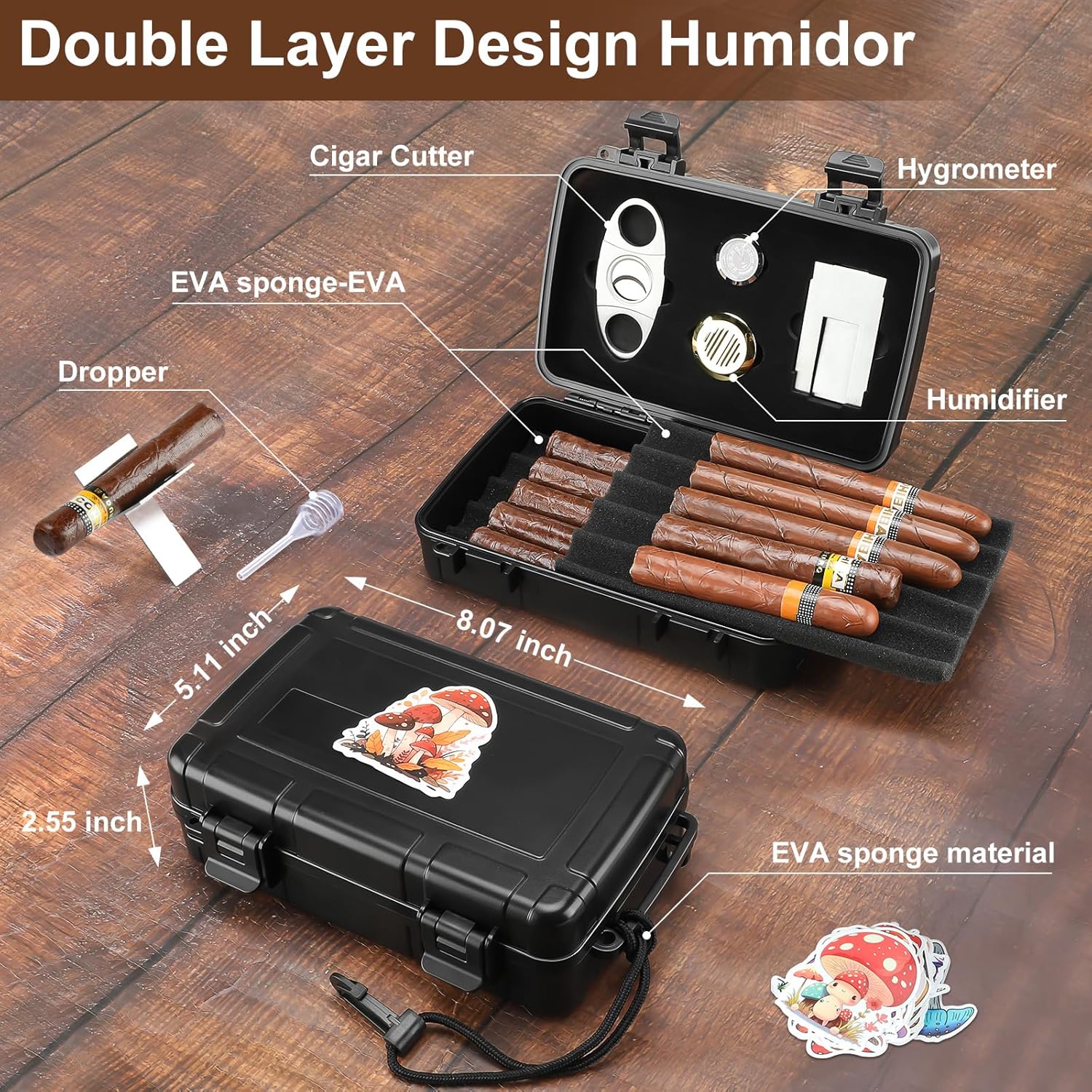 Portable Cigar Humidor Holds 1 – Travel Accessories For Men recenzja i cena