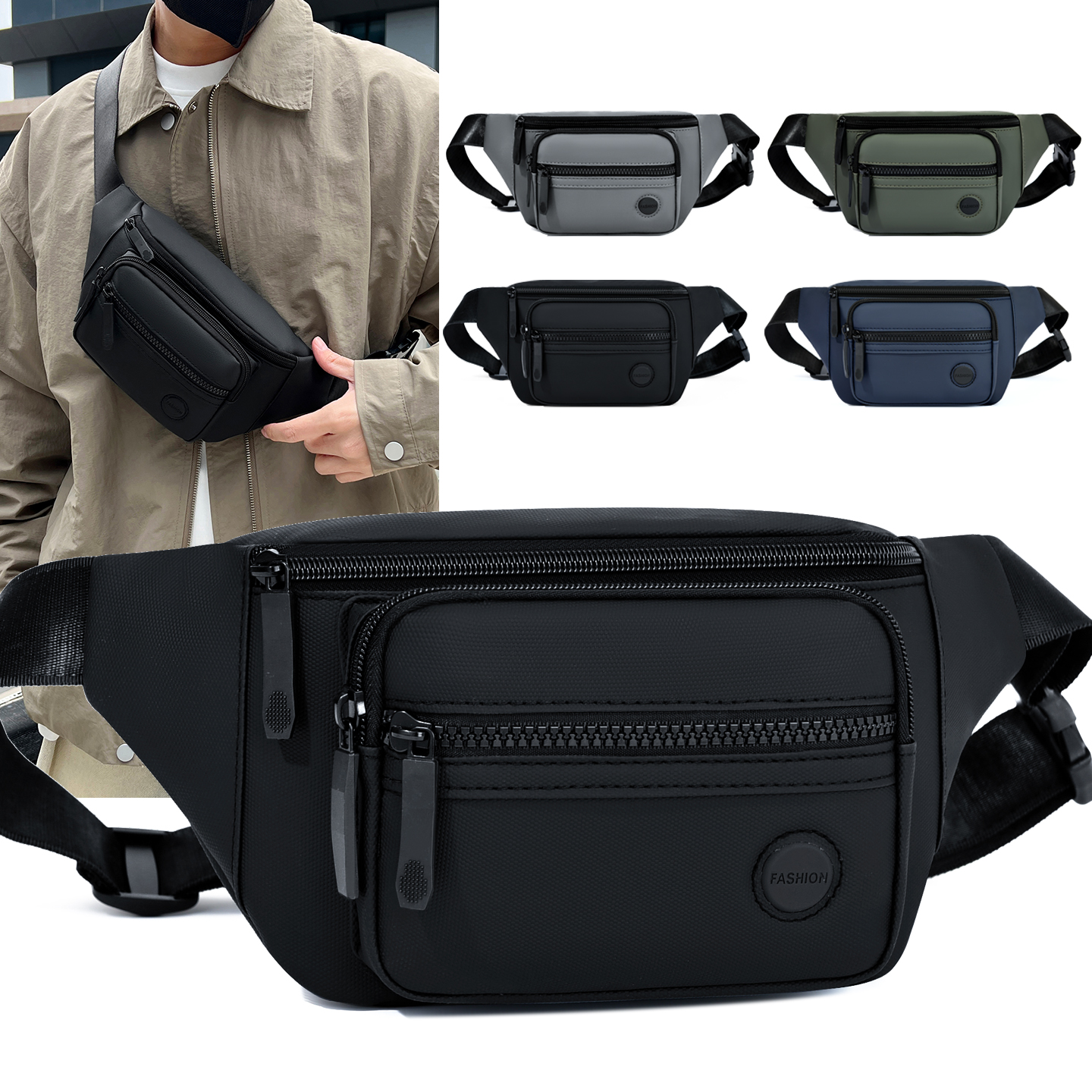 Unisex Waterproof Waist Bag Pa – Travel Accessories For Men recenzja i cena